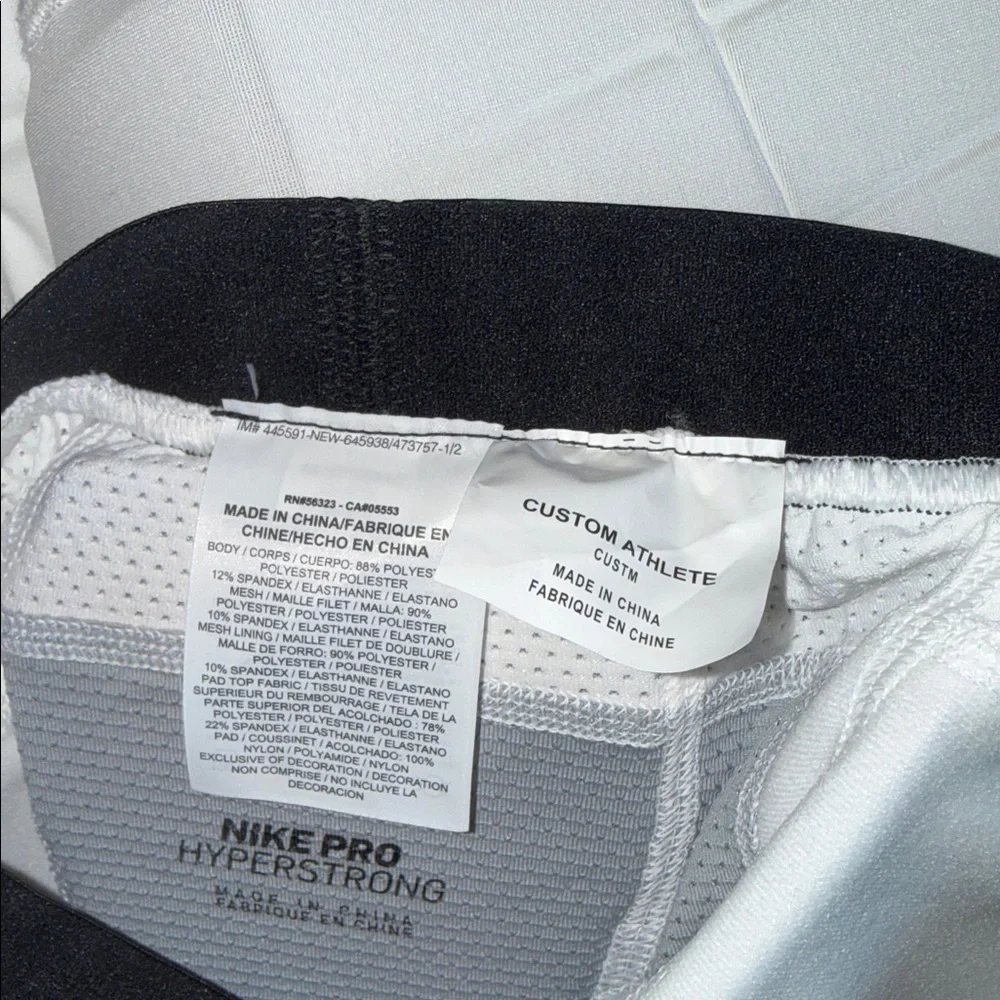 NWOT NIKE Pro Hyperstrong White Padded Football Pants Hip Thigh Knee Pads